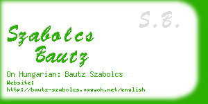 szabolcs bautz business card